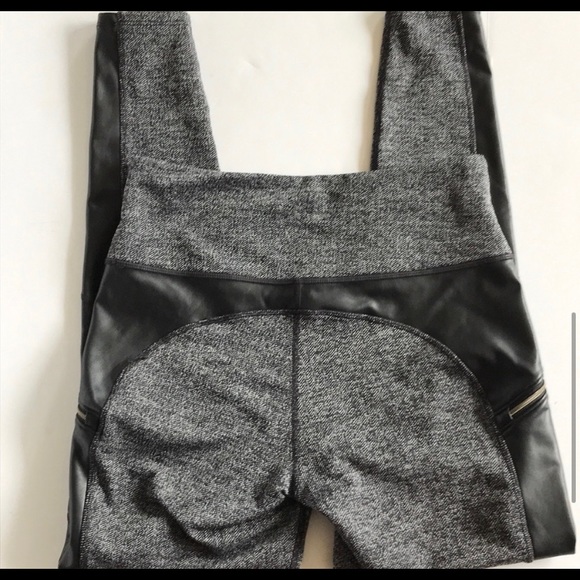 ATHLETA Moto Herringbone Leather Leggings - Picture 6 of 7